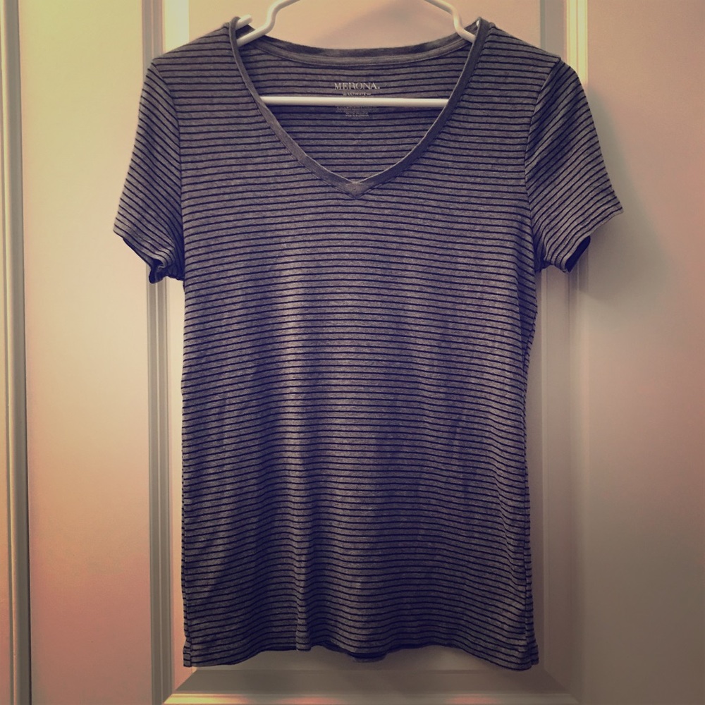 Black and grey striped t-shirt